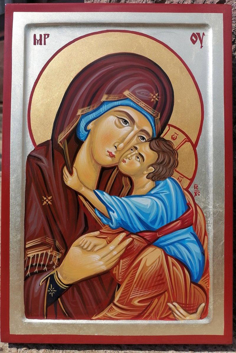 Orthodox icon "Presveta Bogorodica", dimensions 40x30 cm., Painting ORTHODOX ICONS- artist Miloš Timotijević