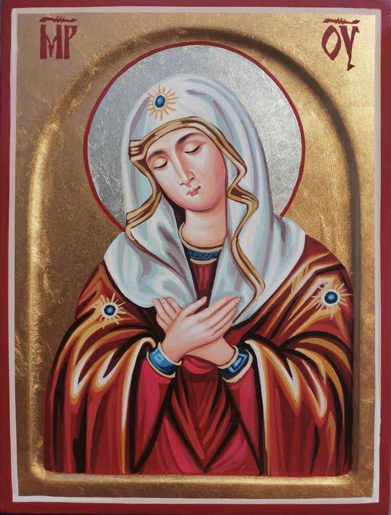 Orthodox icon "Presveta Bogorodica" dimensions 15x20 cm, Painting ORTHODOX ICONS- artist Miloš Timotijević