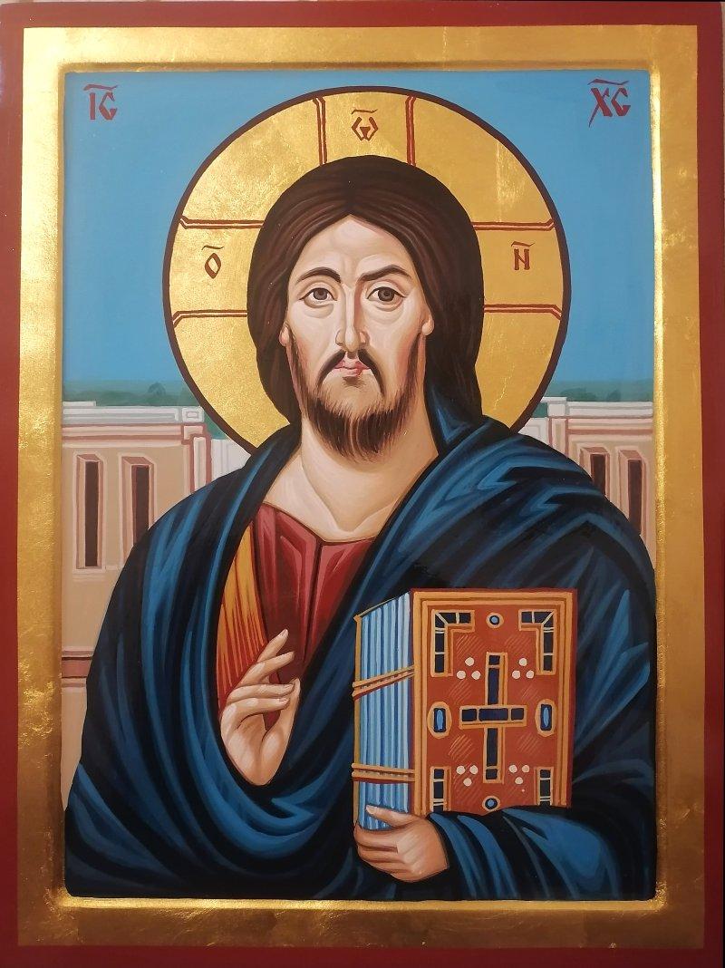 Orthodox icon "Gospod Isus Hristos" , dimensions 40x30 cm, Painting ORTHODOX ICONS- artist Miloš Timotijević