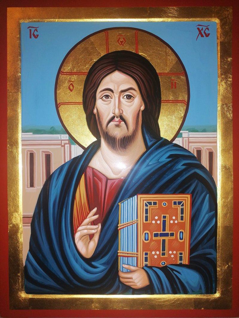 Orthodox icon "Gospod Isus Hristos" , dimensions 40x30 cm, Painting ORTHODOX ICONS- artist Miloš Timotijević