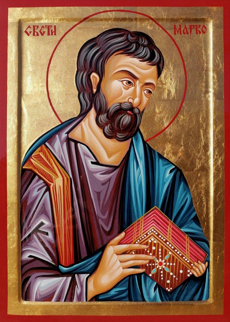 Orthodox icon "SAINT MARKO" dimensions 26x36 cm, Painting ORTHODOX ICONS- artist Miloš Timotijević