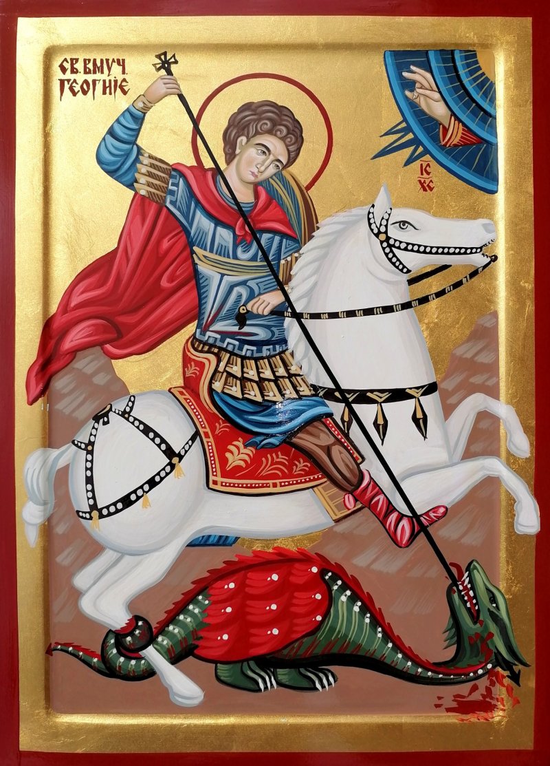Sainth George Icon, Painting ORTHODOX ICONS- artist Miloš Timotijević