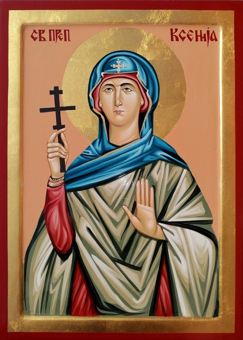 Sainth Ksenia of Rome, Painting ORTHODOX ICONS- artist Miloš Timotijević