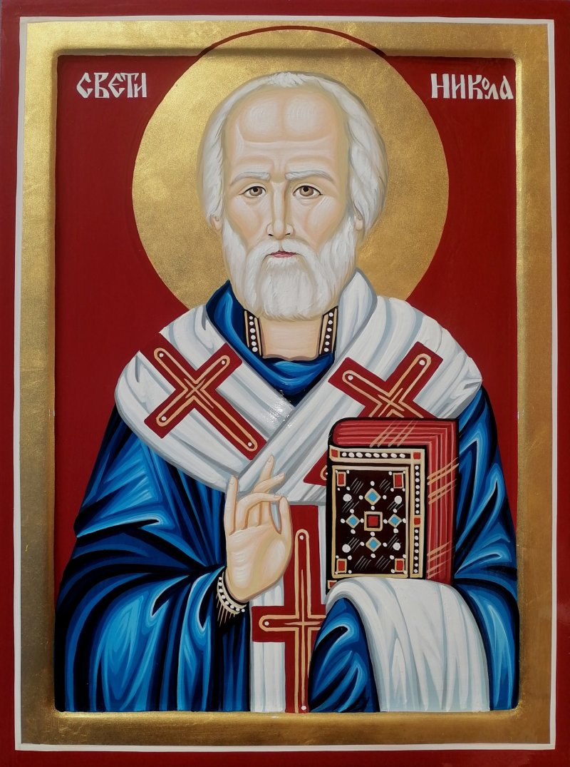 Orthodox icon Sveti Nikola dimensions 30x40 cm