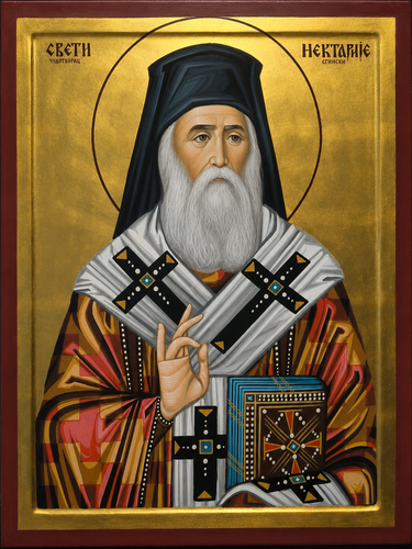 Orthodox icon-Sveti Nektarije Eginski dimensions 40x50 cm
