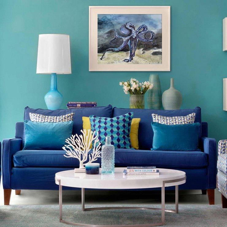Deep blue, Painting Roganovic Marija