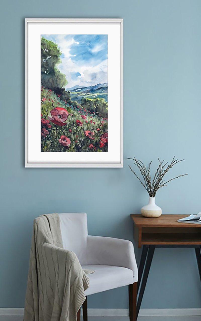 Poppies, Painting Roganovic Marija