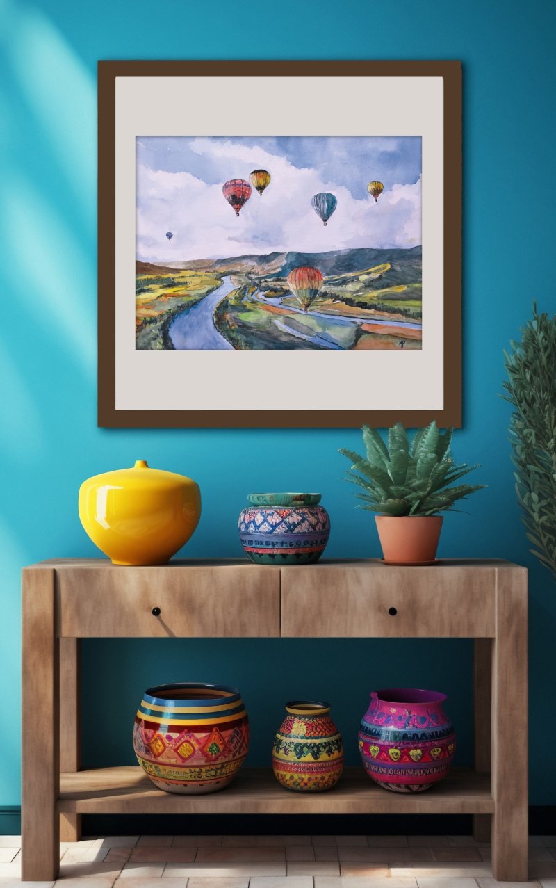 balloon flight, Painting Roganovic Marija