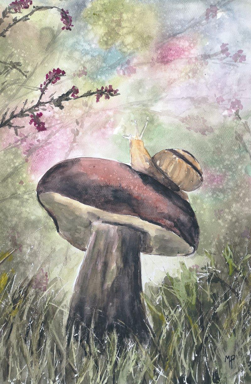 After the rain, Painting Roganovic Marija