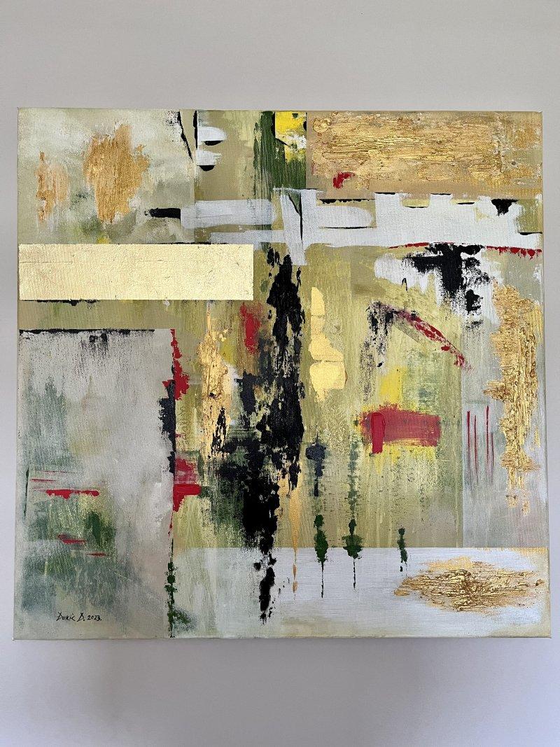 Golden flames, Painting Djukic Dragana