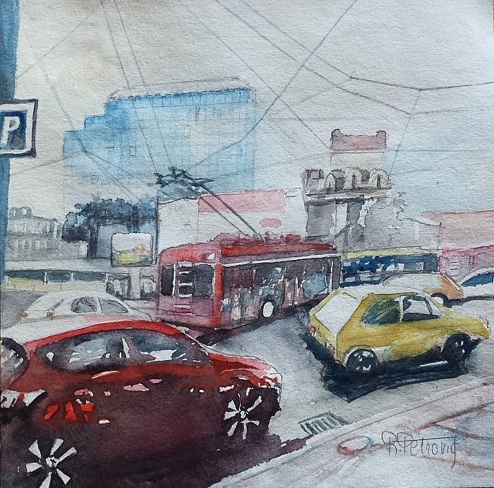 Beograd 43, Slavija, Painting Petrović Radmila
