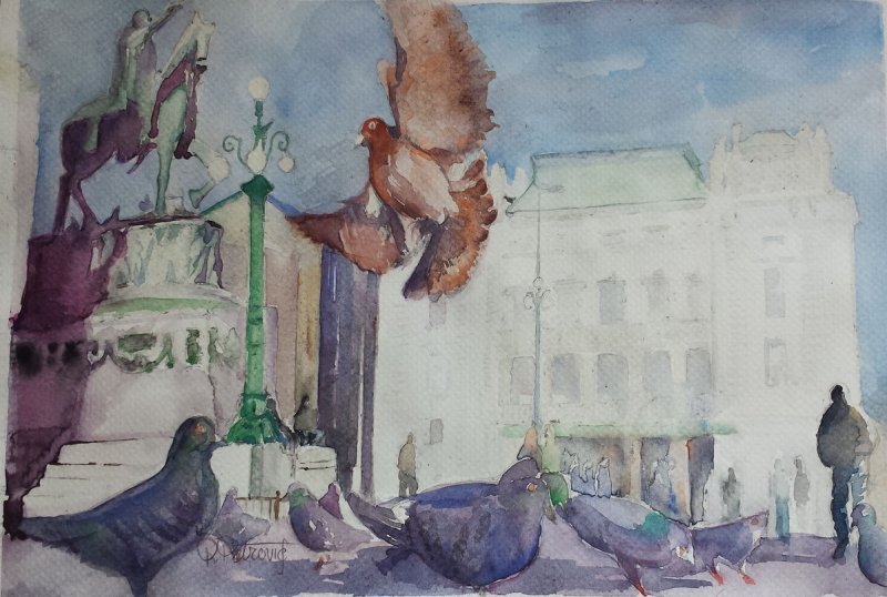 Belgrade 56, Republic Square, Painting Petrović Radmila