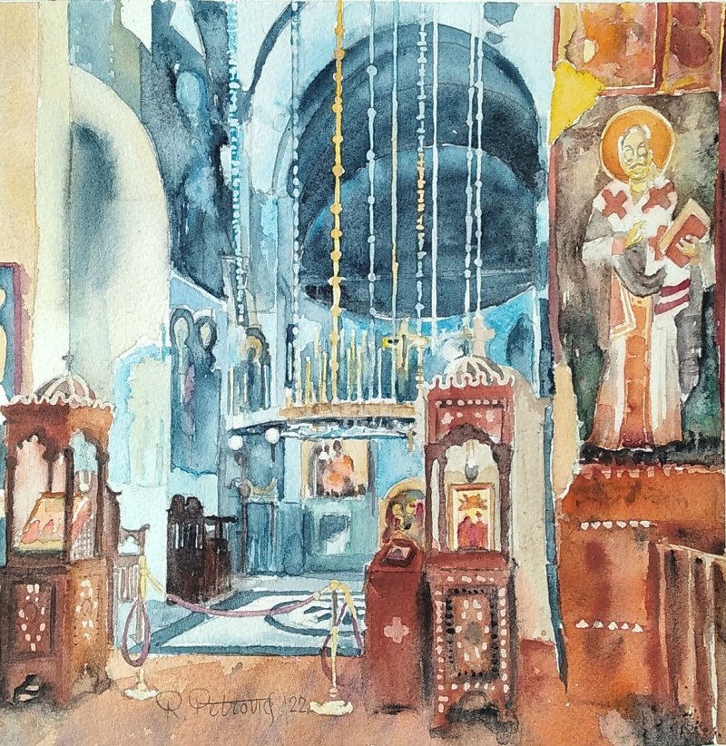 Zica Monastery, Serbia 2, Painting Petrović Radmila