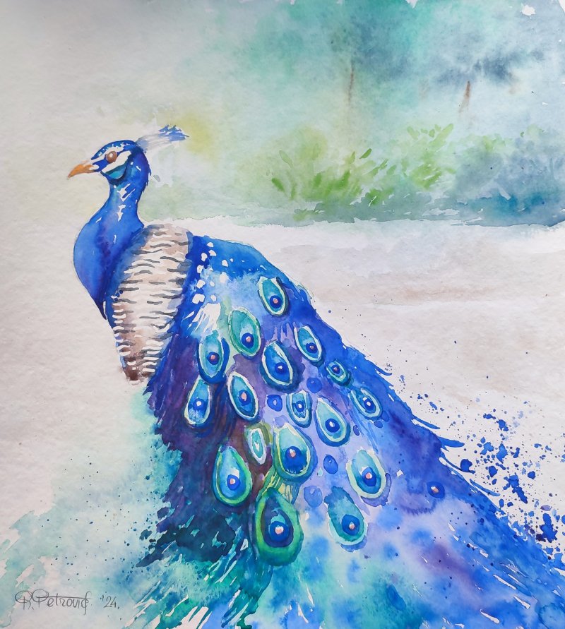 Peacock 7, Painting Petrović Radmila