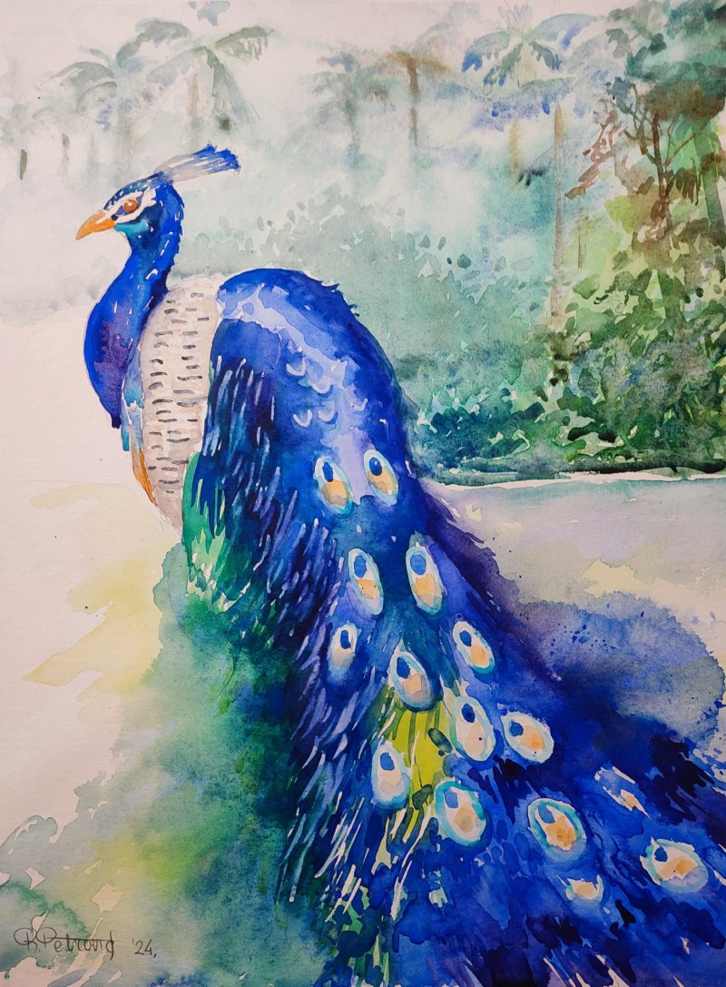 Peacock 8, Painting Petrović Radmila