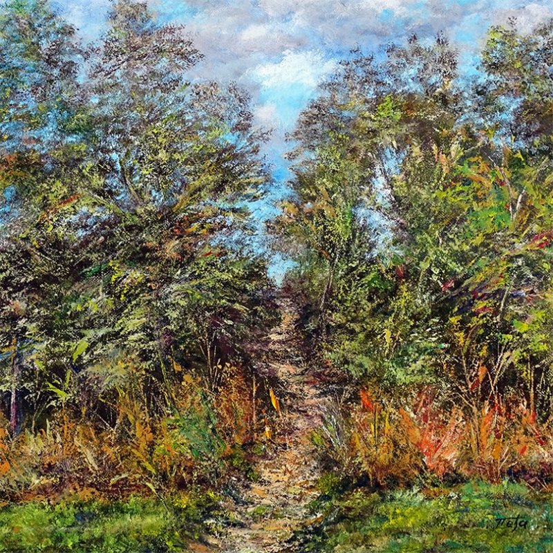 Over the hill, Painting Milosevic Predrag Pedja