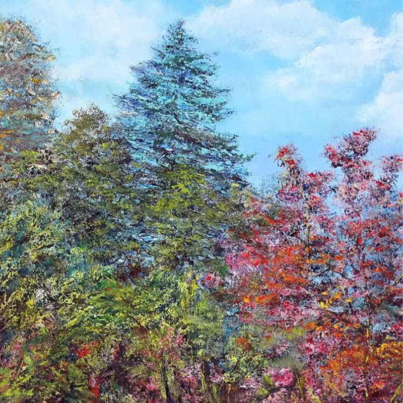 Stone in the forest, Painting Milosevic Predrag Pedja