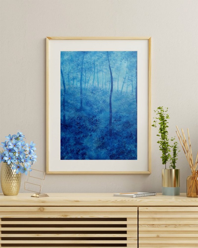Blue forest, Painting Milosevic Predrag Pedja