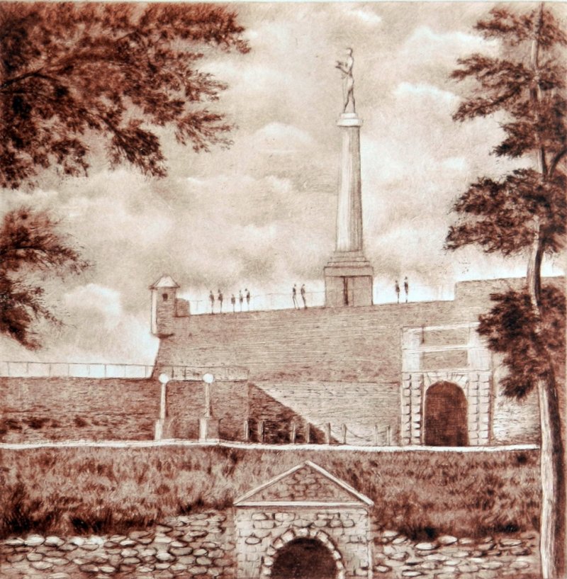 Kalemegdan,Belgrade, Painting Milosevic Predrag Pedja