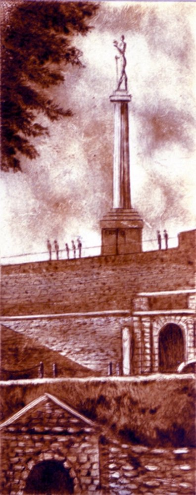 Monument `Winner` 1, Belgrade, Painting Milosevic Predrag Pedja