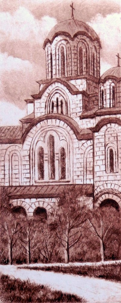 Church St.Mark, Belgrade, Painting Milosevic Predrag Pedja