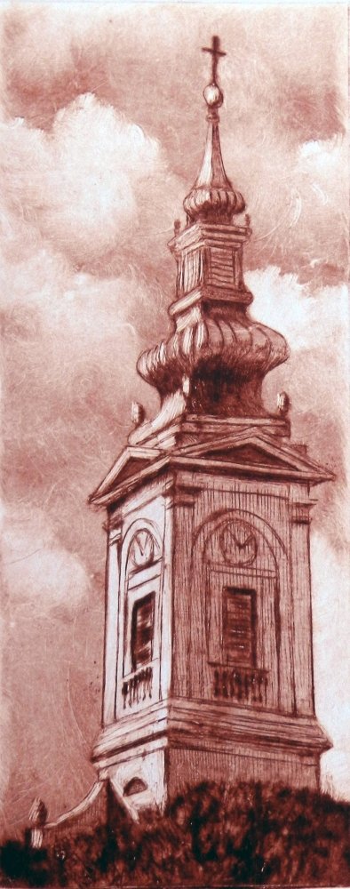 Church in Belgrade 2, Painting Milosevic Predrag Pedja
