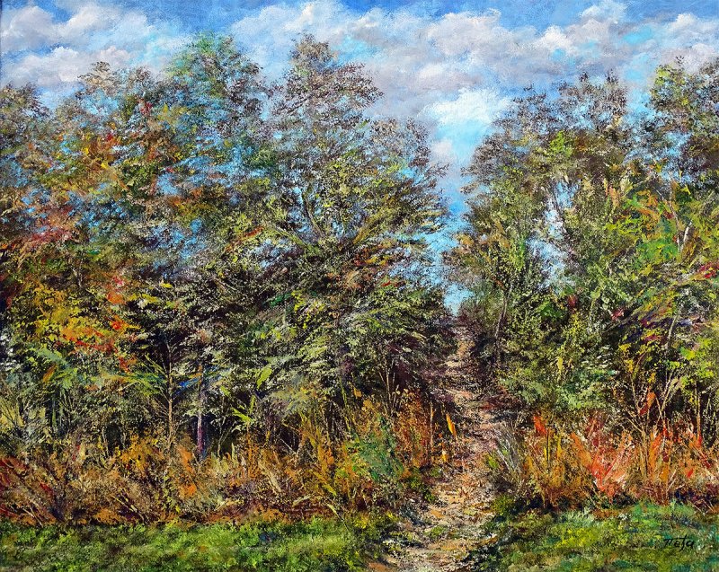 Over the hill, Painting Milosevic Predrag Pedja