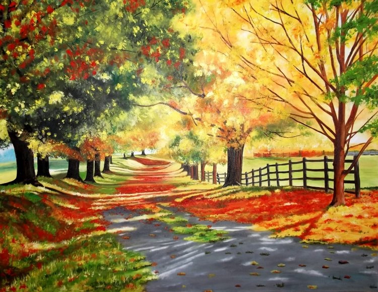 Road, Painting Fekete Kormos Kinga