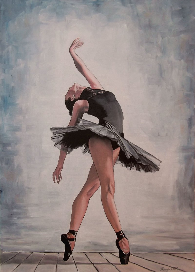 Ballerina, Painting Fekete Kormos Kinga