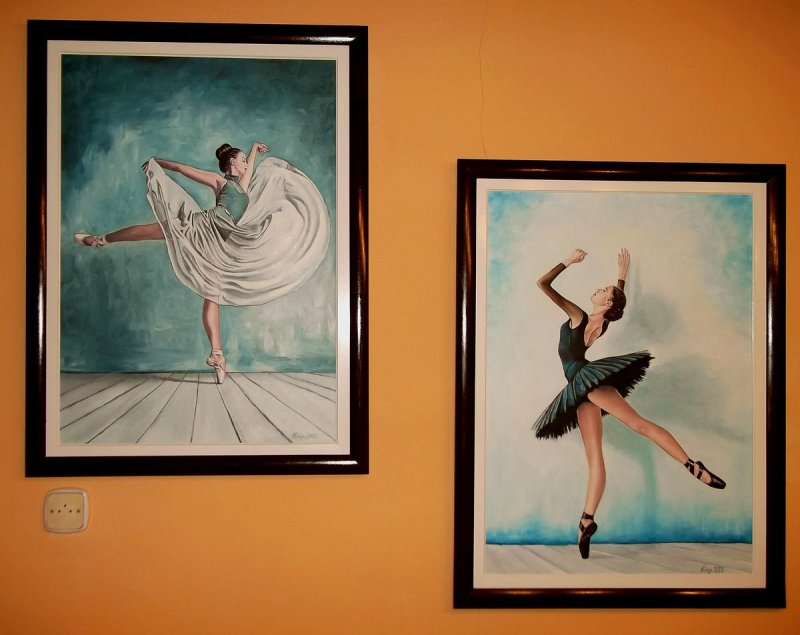 Ballerina, Painting Fekete Kormos Kinga