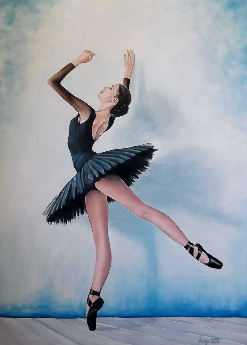 Ballerina, Painting Fekete Kormos Kinga