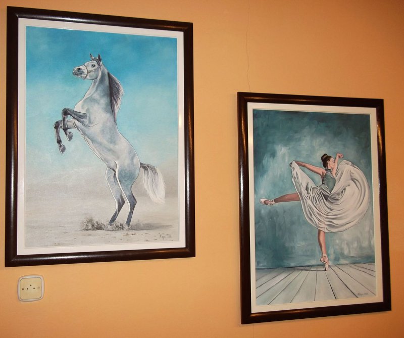Gray horse, Painting Fekete Kormos Kinga