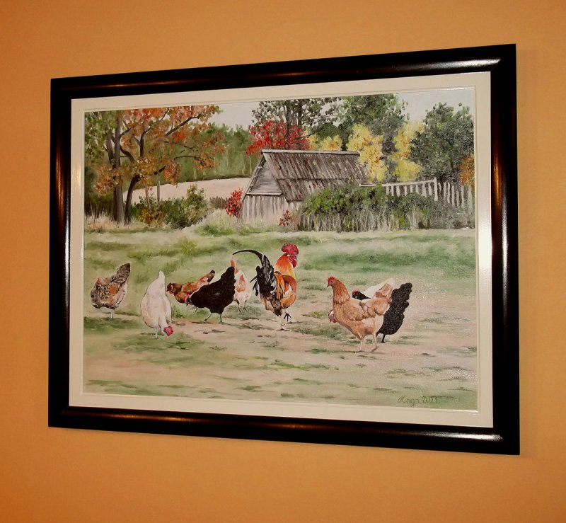 Village atmosphere, Painting Fekete Kormos Kinga