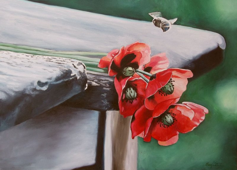 Poppy, Painting Fekete Kormos Kinga
