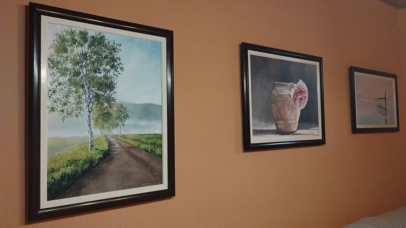 On the road, Painting Fekete Kormos Kinga
