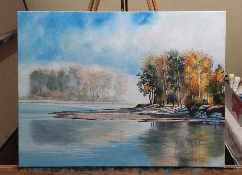 In the fog, Painting Fekete Kormos Kinga