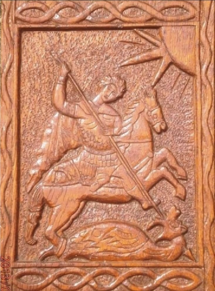 Saint George Kills the Dragon, Carving Ilić Ivan