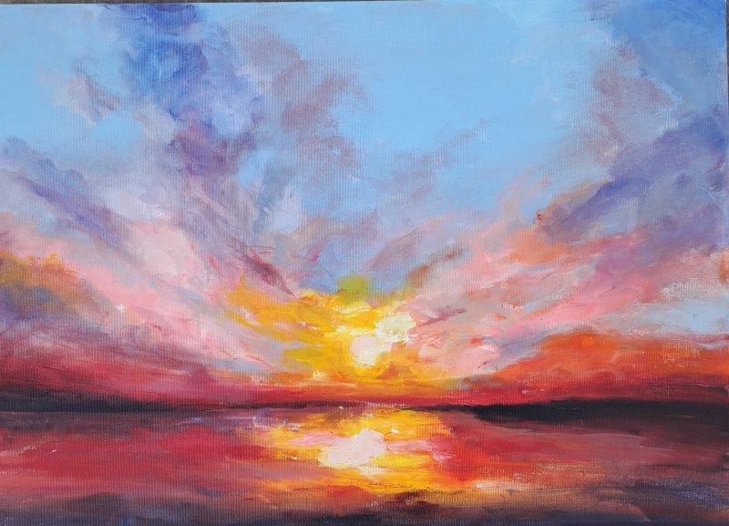 sunset 2, Painting Malbaski Jelena