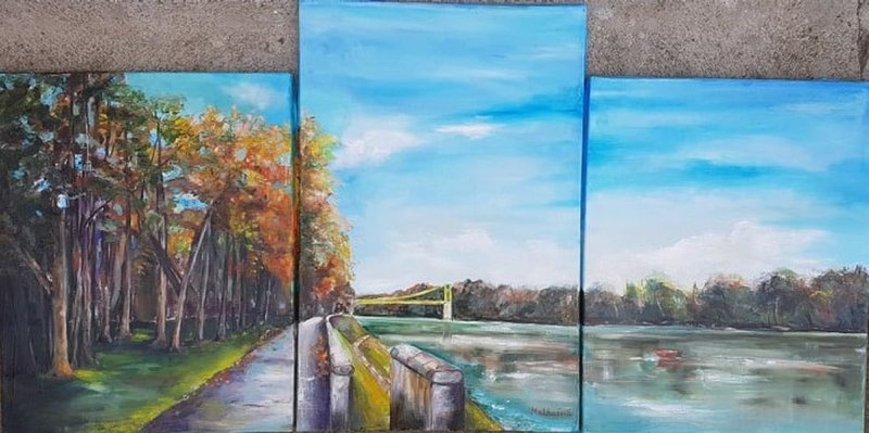 ``A river``, Painting Malbaski Jelena