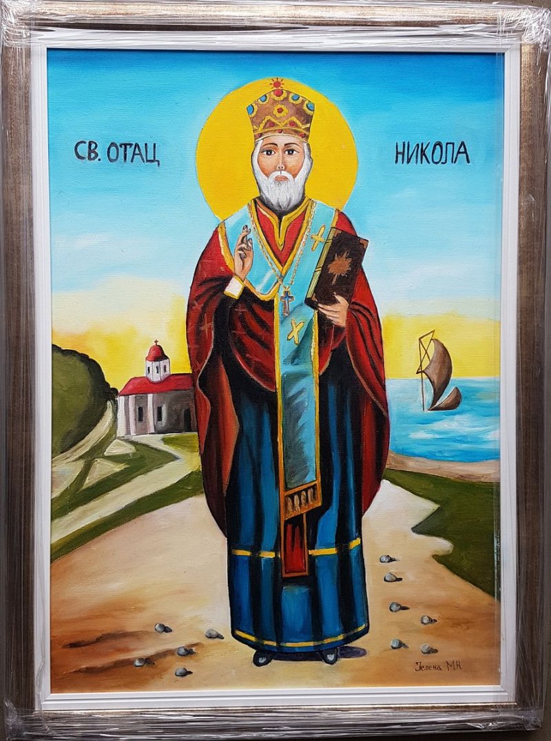 ``Sveti Otac Nikola`, Painting Malbaski Jelena