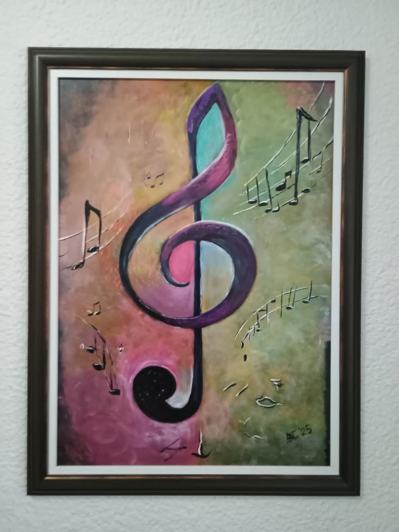 treble clef, Painting Lisinac Milka