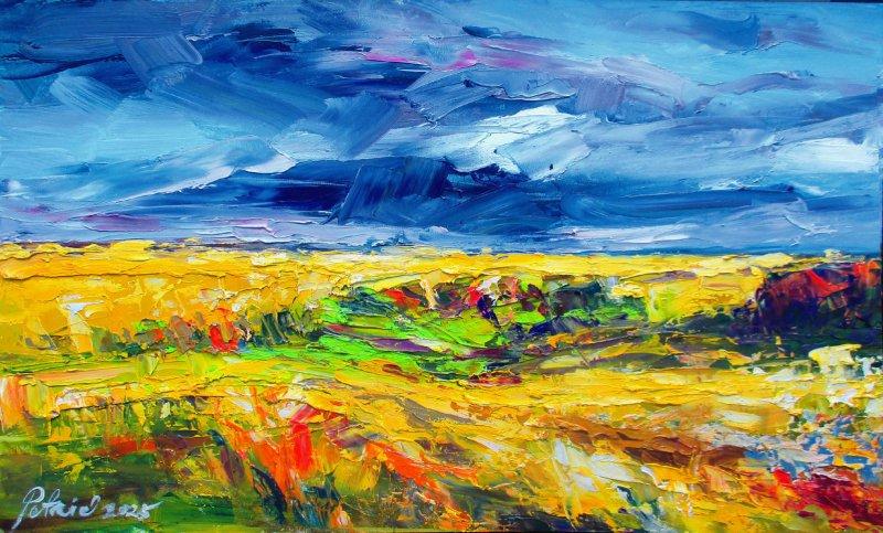 Clouds over the plain, Painting Petrić Gordan
