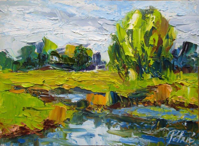 By the river, Painting Petrić Gordan
