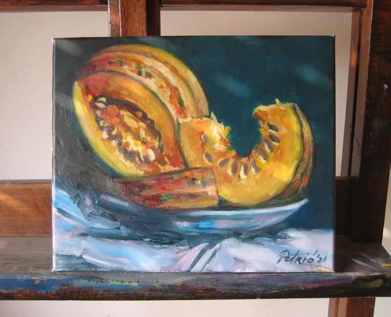 Pumpkin On The Table, Painting Petrić Gordan