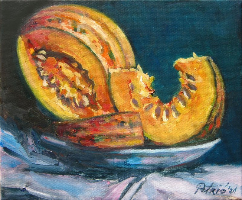 Pumpkin On The Table, Painting Petrić Gordan