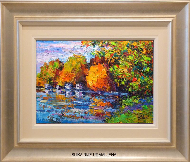 The river in the fall, Painting Petrić Gordan