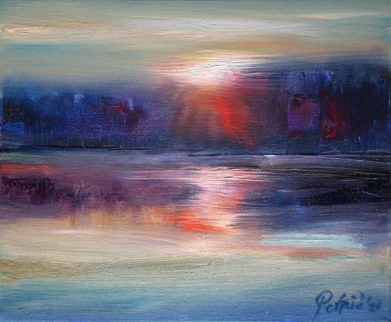 Sunset reflection, Painting Petrić Gordan
