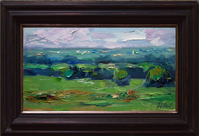 Panoramic view of the fields, Painting Petrić Gordan