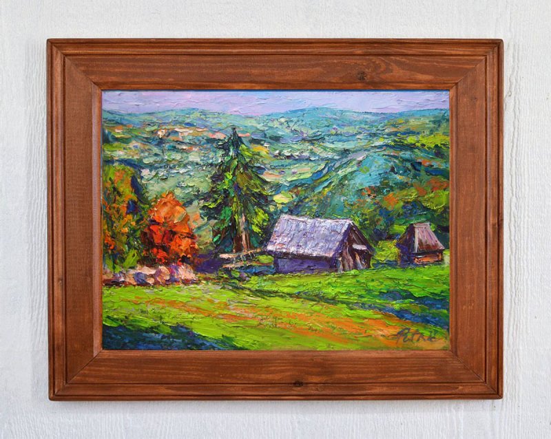 Old mountain house, Painting Petrić Gordan