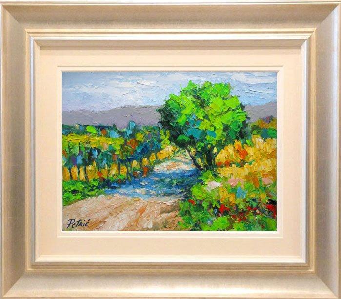 Vineyard by the road, Painting Petrić Gordan